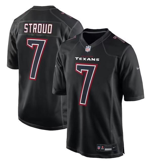 Men's Houston Texans #7 C.J. Stroud Black Stitched Game Jersey